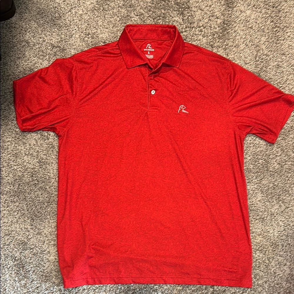 Tiger Woods Red Rhoback Performance Polo Shirt